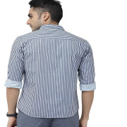 The Indian Garage Co Adult Men's Slim Fit Shirt (1019-SH18-01_Blue M)