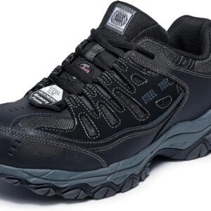 Skechers Men's Cankton Steel Toe Construction Shoe – Electrical Hazard Rated, Memory Foam