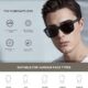 DEMIKOS Sunglasses Men Polarized Sunglasses for Mens Womens Retro Mirror Lens for Driving Fishing UV400 Protection