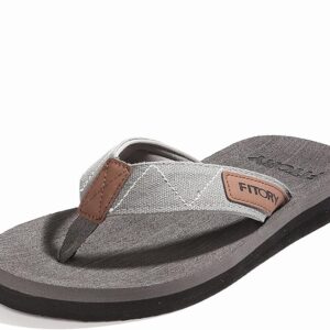 FITORY Men's Flip-Flops, Thongs Sandals Comfort Slippers for Beach