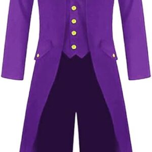 Runcati Mens Steampunk Victorian Jacket Gothic Tailcoat Costume Vintage Tuxedo Viking Renaissance Pirate Halloween Coats