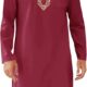 Runcati Mens Kaftan Thobe Button Down Casual Henley Shirts Long Sleeve Robe Cotton Linen Muslim Gown Shirt