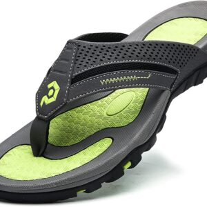 Men's Flip-Flops, Thongs Sandals Durable Comfort Slippers for Beach