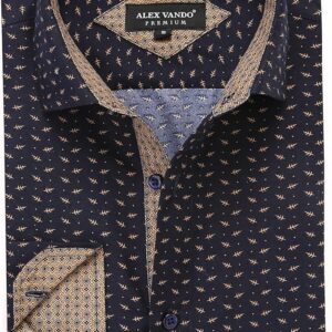 Alex Vando Mens Printed Dress Shirts Long Sleeve Regular Fit Button Down Shirt